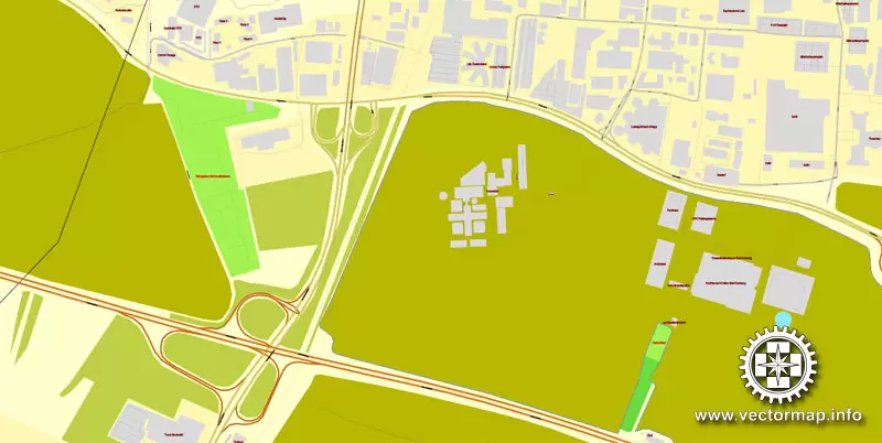 Vector map Frankfurt am Main, Germany, printable vector street City Plan map in 4 parts, full editable, Adobe Illustrator, full vector, scalable, editable, text format street names, 29,4 mb ZIP