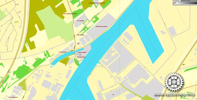 Vector map Ghent, Belgium, printable vector street City Plan map, full editable, Adobe Illustrator, full vector, scalable, editable, text format street names, 11,6 mb ZIP