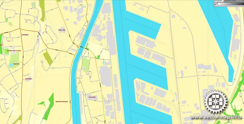 Vector map Ghent, Belgium, printable vector street City Plan map, full editable, Adobe Illustrator, full vector, scalable, editable, text format street names, 11,6 mb ZIP