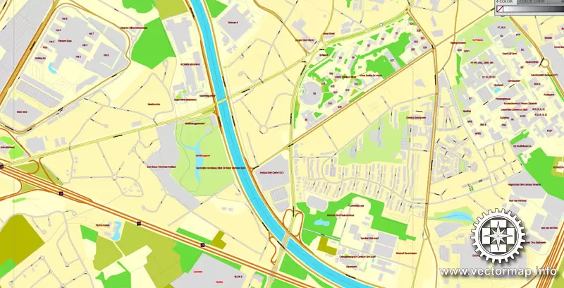 Vector map Ghent, Belgium, printable vector street City Plan map, full editable, Adobe Illustrator, full vector, scalable, editable, text format street names, 11,6 mb ZIP