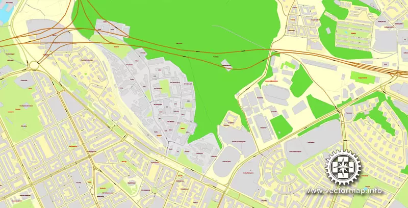 Vector map Stockholm, Sweden, printable vector street City Plan map V.3, full editable, Adobe Illustrator,