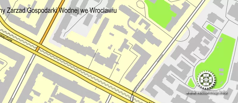 Vector Map Wroclaw, Poland, printable vector street map, City Plan, full editable, CorelDraw, Royalty free, full vector, scalable, editable, text format street names, 25,7 mb ZIP