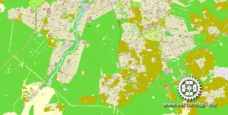 Vector Map Munich / München, Germany, printable vector street map, City Plan V.2, full editable, Adobe Illustrator, Royalty free, full vector, scalable, editable, text format street names, 28,3 mb ZIP All streets, All buildings.
