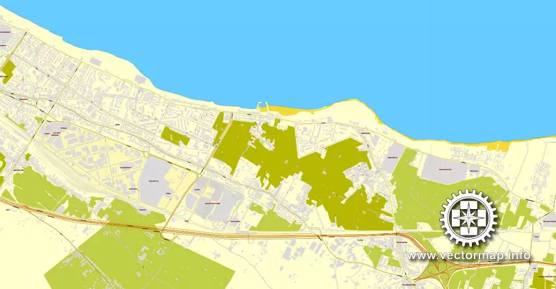 Vector Map Palermo, Sicily, Italy, printable vector street map, City Plan full editable, Adobe Illustrator, Royalty free, full vector, scalable, editable, text format street names, 9,3 mb ZIP