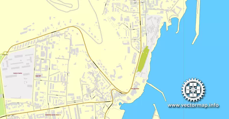 Vector Map Palermo, Sicily, Italy, printable vector street map, City Plan full editable, Adobe Illustrator, Royalty free, full vector, scalable, editable, text format street names, 9,3 mb ZIP
