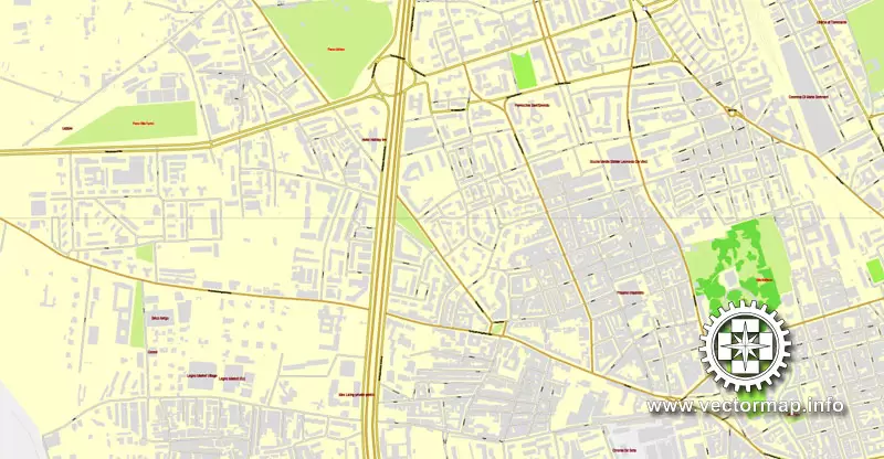 Vector Map Palermo, Sicily, Italy, printable vector street map, City Plan full editable, Adobe Illustrator, Royalty free, full vector, scalable, editable, text format street names, 9,3 mb ZIP