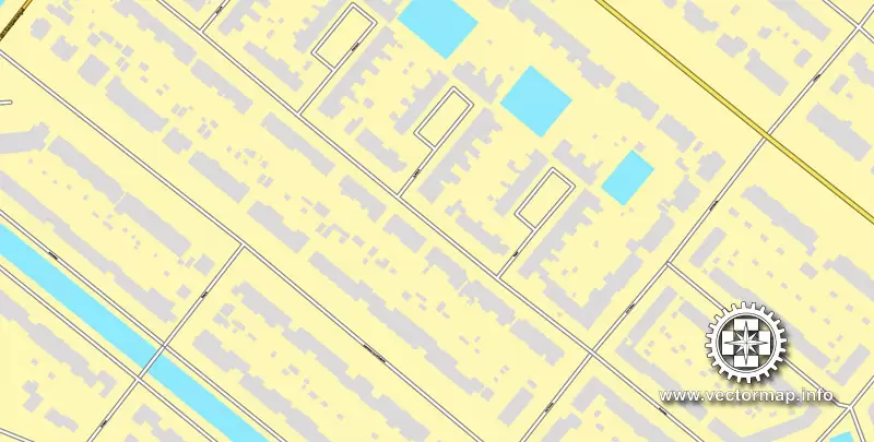 Vector Map Rotterdam, Netherlands, printable vector street map, City Plan V.2 in 4 parts full editable, Adobe Illustrator, Royalty free, full vector, scalable, editable, text format street names, 48,9 mb ZIP