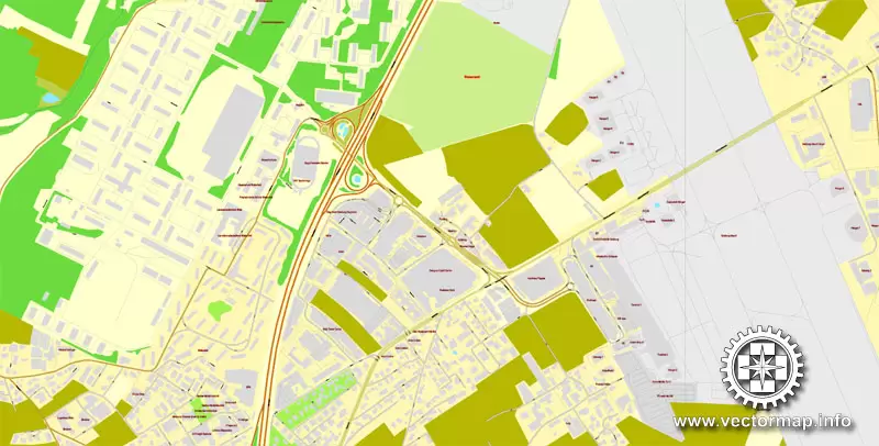 Vector Map Salzburg, Austria, printable vector street map, City Plan full editable, Adobe Illustrator, Royalty free, full vector, scalable, editable, text format street names, 7,2 mb ZIP ALL streets, ALL Buildings.