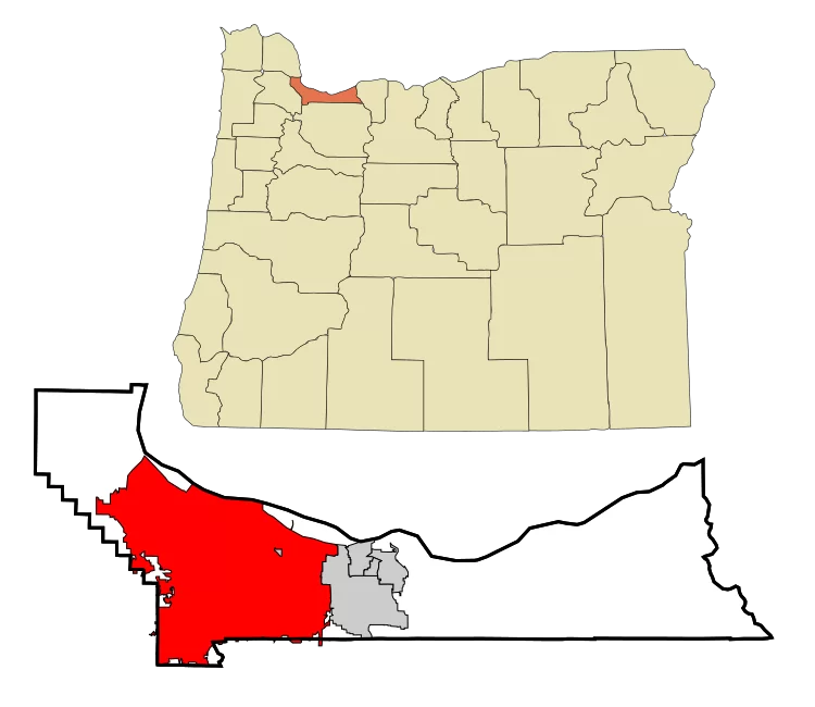 Free Vector Map Portland