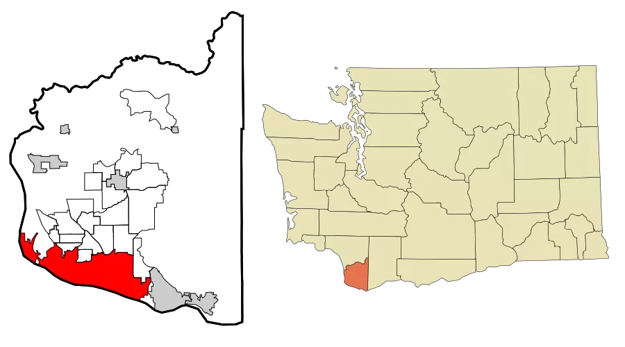 Free Vector Map Vancouver, Washington