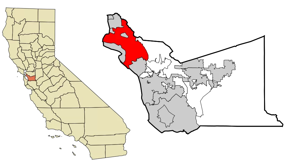 Free Vector Map Oakland