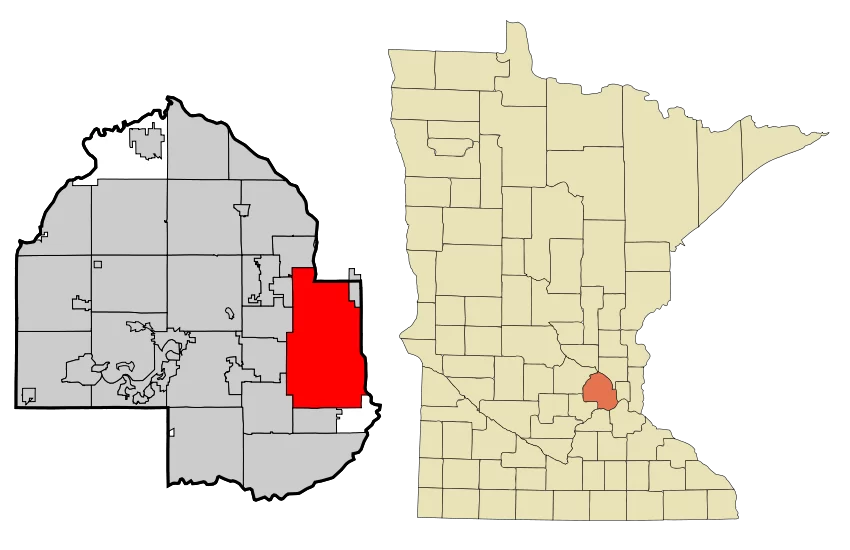 Free Vector Map Minneapolis