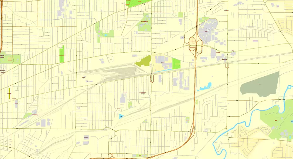 Vector Map Buffalo, New York, US, printable vector street City Plan map full editable, Adobe Illustrator, full vector, scalable, editable, text format street names, 6 mb ZIP