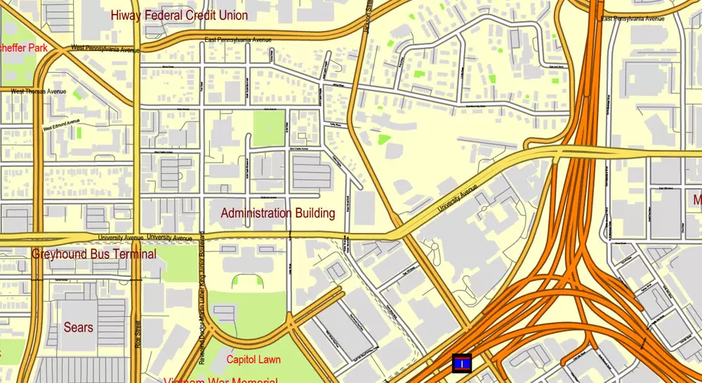 Vector Map Minneapolis + St. Paul, Minnesota, US, printable vector street City Plan map full editable, Adobe Illustrator, full vector, scalable, editable, text format street names, 41 mb ZIP