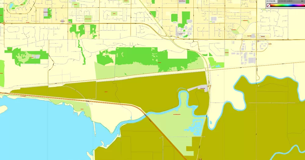 Vector map Vancouver exact map V.3.08: Printable City Plan Map in 4 parts of Greater Vancouver, Canada, Adobe Illustrator, full vector, scalable, editable, separated text layer street names, 29 mb ZIP