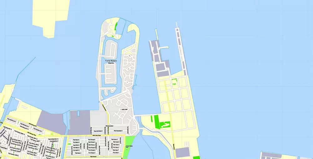 Printable Map Jakarta, Indonesia, exact vector map G-View level 16 (250 meters) street City Plan full editable, Adobe Illustrator, full vector, scalable, editable text format street names, 19 mb ZIP