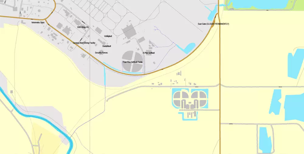 Printable Map Omaha, Nebraska, US, exact vector street City Plan map V3.09, full editable, Adobe Illustrator, full vector, scalable, editable text format street names, 11 mb ZIP