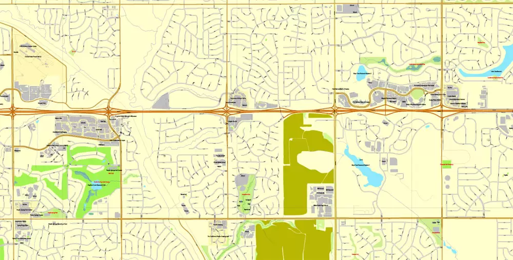 Printable Map Omaha, Nebraska, US, exact vector street City Plan map V3.09, full editable, Adobe Illustrator, full vector, scalable, editable text format street names, 11 mb ZIP