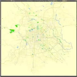 Printable Map Beijing, China, exact vector street G-view Level 17 (100 meters scale) map, full editable in ENGLISH, Adobe illustrator, full vector, scalable, editable, text format street names, 8 mb ZIP