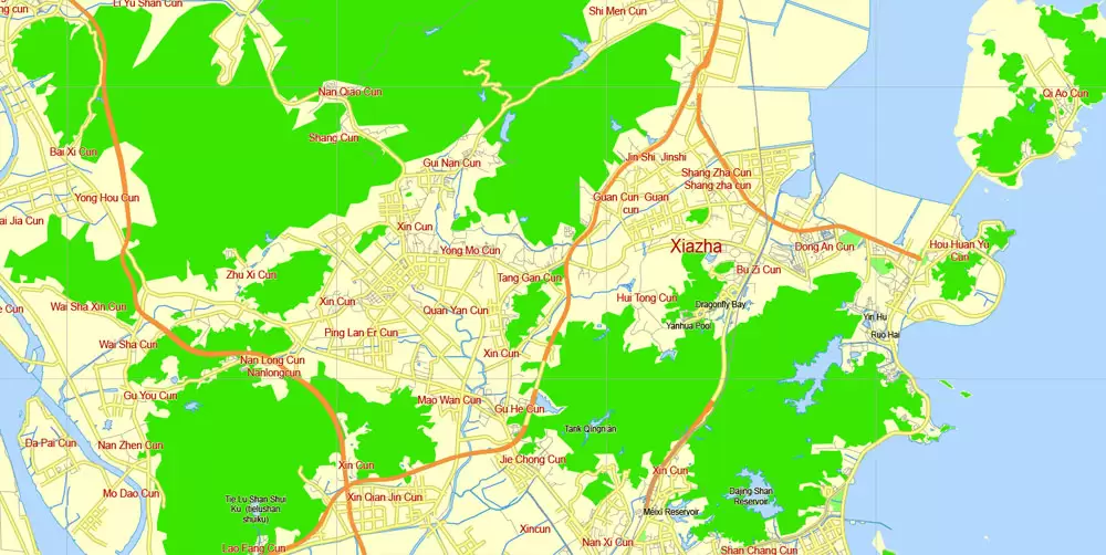Macau Map PDF China, printable vector City Plan 5 km scale full editable in ENGLISH Adobe PDF Street Map