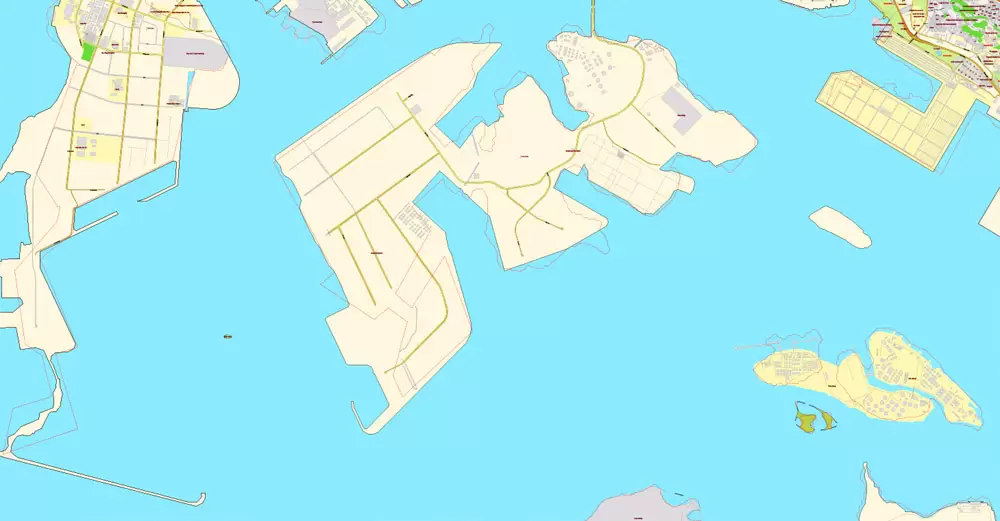 Singapore PDF Map exact City Plan with buildings full editable Street Map Adobe PDF