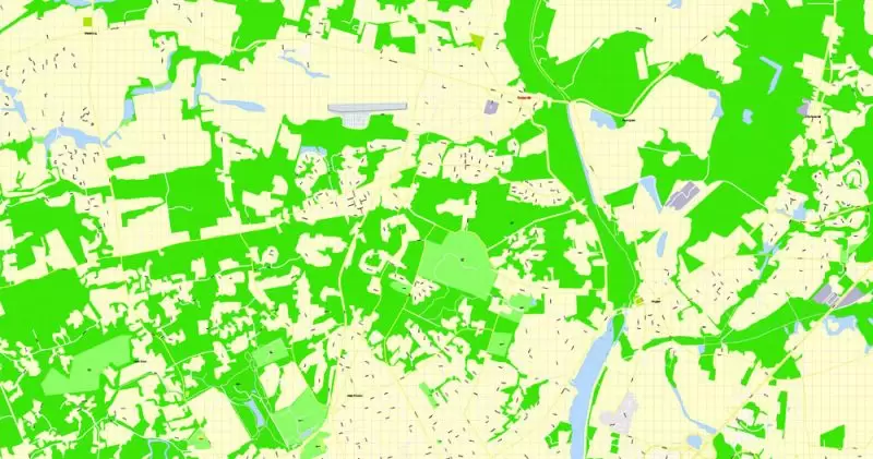 Printable Map Princeton University, Princeton New Jersey, US, exact vector street G-View Level 17 (100 meters scale) map, V.21.12. fully editable, Adobe Illustrator, full vector, scalable, editable text format of street names, 2 Mb ZIP.