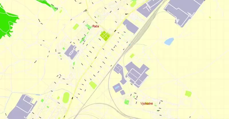 K vytlačenie Mapa Bratislava oblasť metra, Slovensko, presná vektor ulice G-View Level 17 (100 metrov os) máp, V.12.12. plne editovateľné, Adobe Illustrator, plná vektora, škálovateľné, editovateľné textovom formáte názvov ulíc (slovenské), 8 Mb ZIP.
