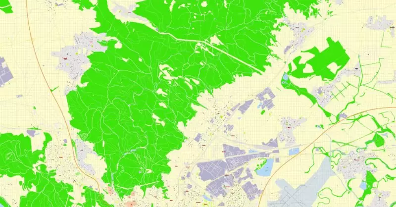 K vytlačenie Mapa Bratislava oblasť metra, Slovensko, presná vektor ulice G-View Level 17 (100 metrov os) máp, V.12.12. plne editovateľné, Adobe Illustrator, plná vektora, škálovateľné, editovateľné textovom formáte názvov ulíc (slovenské), 8 Mb ZIP.