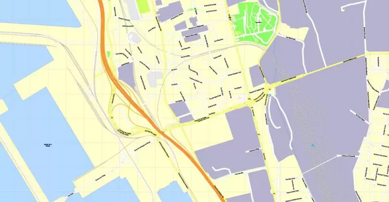 Printable Map Marseille metro area, France, exact vector street G-View Level 17 (100 meters scale) map, V.14.12. fully editable, Adobe Illustrator, full vector, scalable, editable text format of street names, 5 Mb ZIP.