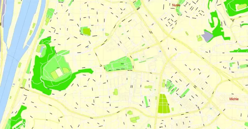 Printable Map Prague (Praha) metro area, Czech Republic, exact vector street G-View Level 17 (100 meters scale) map, V.12.12. fully editable, Adobe Illustrator, full vector, scalable, editable text format of street names (czech), 30 Mb ZIP. K vytisknutí Mapa Prahy (Prague) oblast metra, Česká republika, přesná vektor ulice G-View Level 17 (100 metrů osa) map, V.12.12. plně editovatelné, Adobe Illustrator, plná vektoru, škálovatelné, editovatelné textovém formátu názvů ulic (český), 30 Mb ZIP.