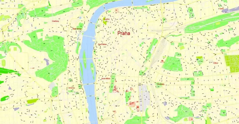 Printable Map Prague (Praha) metro area, Czech Republic, exact vector street G-View Level 17 (100 meters scale) map, V.12.12. fully editable, Adobe Illustrator, full vector, scalable, editable text format of street names (czech), 30 Mb ZIP. K vytisknutí Mapa Prahy (Prague) oblast metra, Česká republika, přesná vektor ulice G-View Level 17 (100 metrů osa) map, V.12.12. plně editovatelné, Adobe Illustrator, plná vektoru, škálovatelné, editovatelné textovém formátu názvů ulic (český), 30 Mb ZIP.
