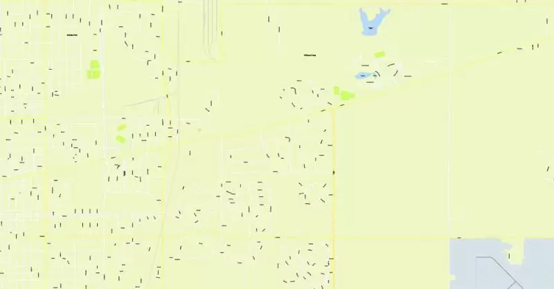 Printable Map Vigo County + Terre Haute Indiana, US, exact vector street G-View Level 17 (100 meters scale) map, V.08.12. fully editable, Adobe Illustrator, full vector, scalable, editable text format of street names, 2 Mb ZIP.