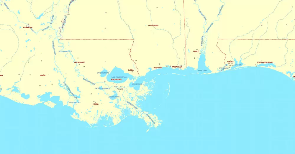 Printable Map US and Canada with all Roads, Cities, States, all names, exact vector map, V.7. fully editable, Adobe Illustrator