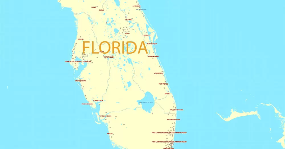 Printable Map US and Canada with all Roads, Cities, States, all names, exact vector map, V.7. fully editable, Adobe Illustrator