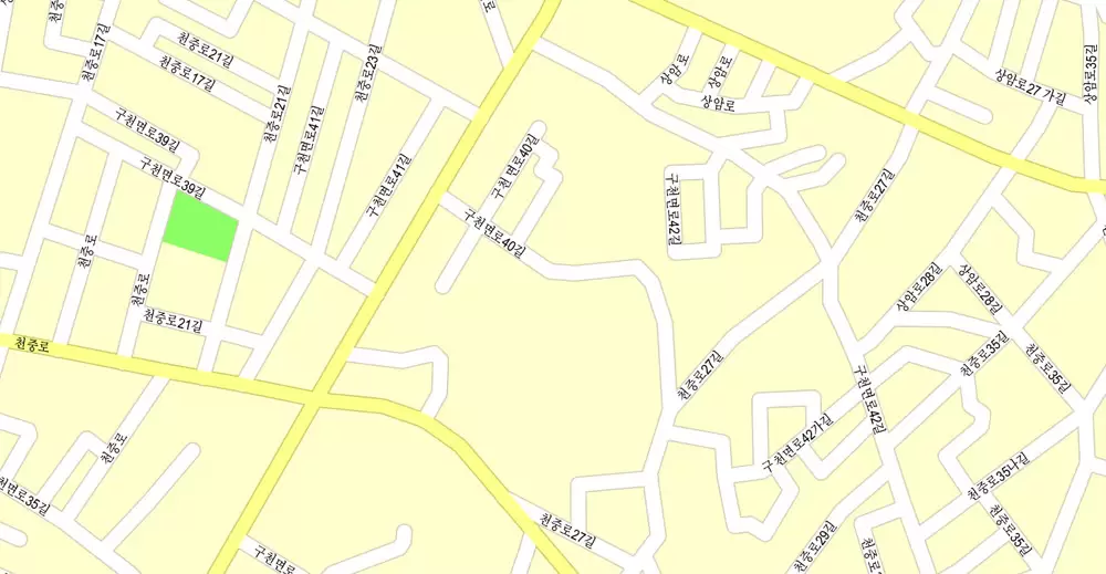 Printable Map Seoul, South Korea, exact vector street G-View Plan City Level 17 (100 meters scale) map, V.06.02. fully editable, Adobe Illustrator