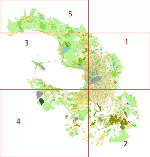 Saint-Petersburg Map Vector Russia City Plan printable editable Adobe Illustrator Street Map