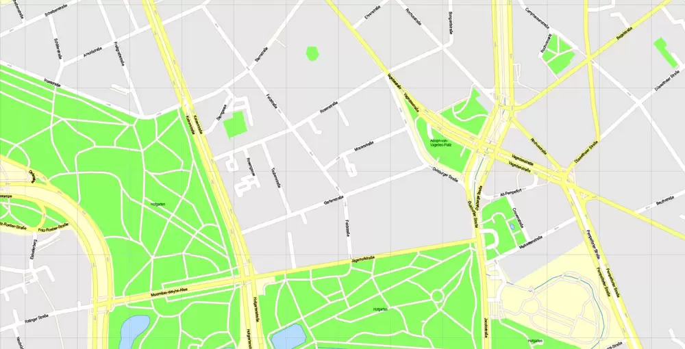 Urban plan Dusseldorf Germany: Cartography for Business