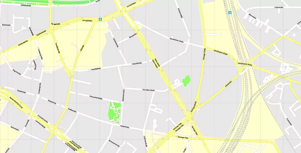 Urban plan Dusseldorf Germany: Cartography for Business