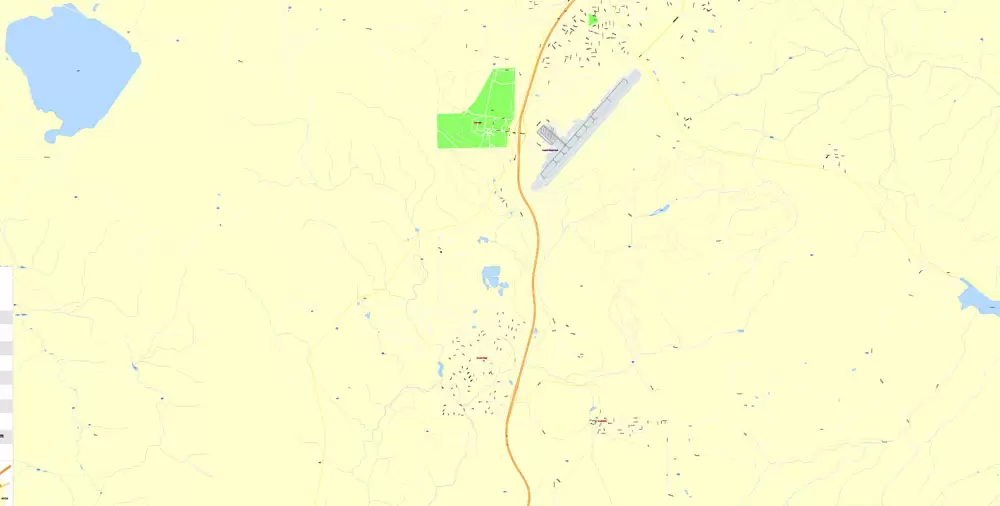 Printable Map Flagstaff, Arizona, US, exact vector Map street G-View City Plan Level 17 (100 meters scale) full editable, Adobe Illustrator