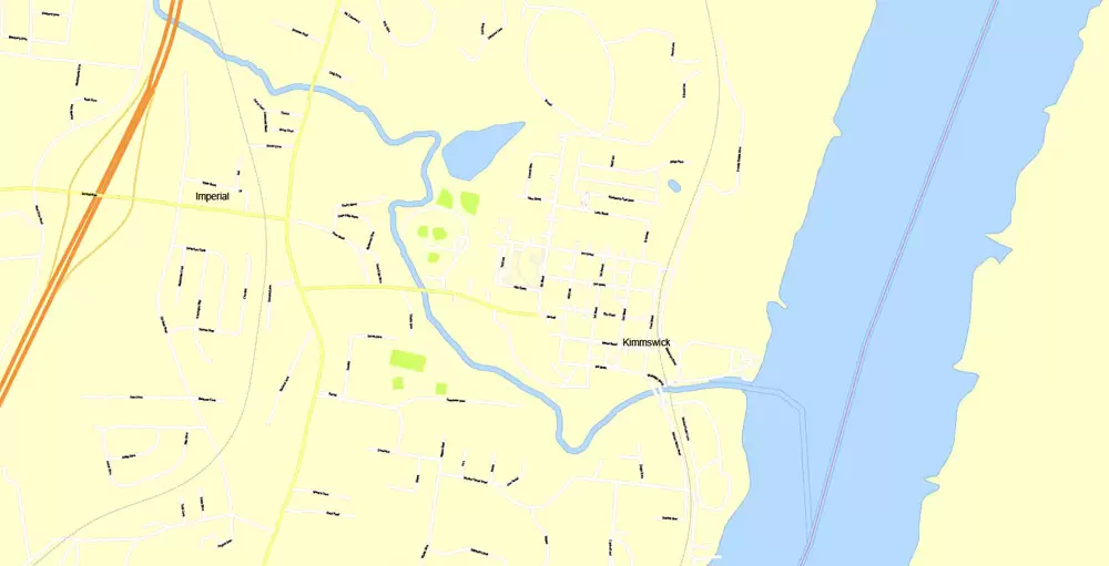 Printable Map Saint Louis, Missouri, US, exact vector Map street G-View City Plan Level 17 (100 meters scale) full editable, Adobe Illustrator