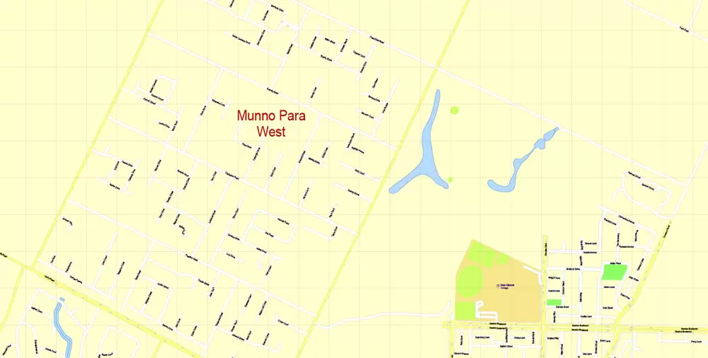 Adelaide Metro Area, Australia, Printable vector street map, fully editable, Adobe Illustrator, 100 meters scale, full vector, scalable, editable, text format of street names, 26 Mb ZIP.