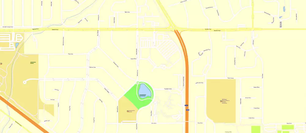 Printable Vector Map Denver metro area, Colorado US, exact vector Map street G-View City Plan Level 17 (100 meters scale) full editable, Adobe Illustrator