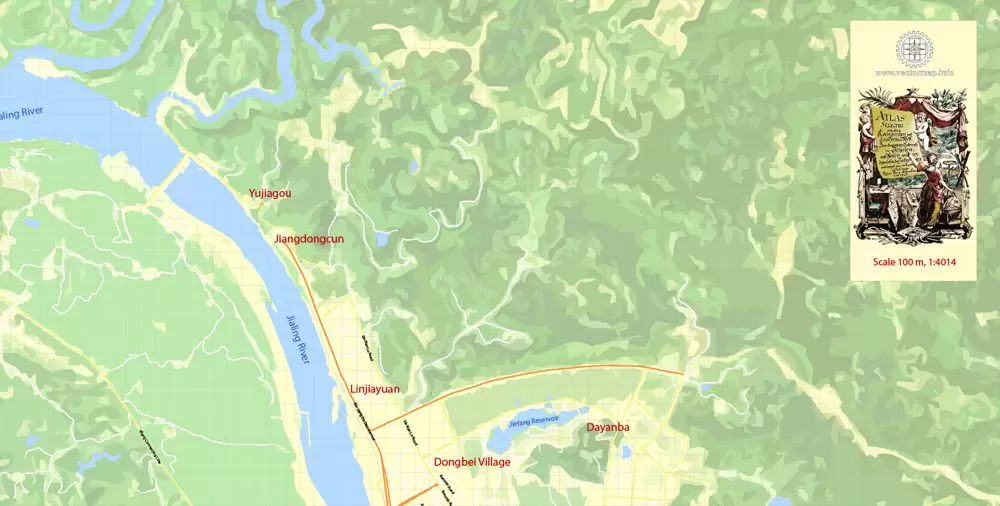 printable_map_yilong_china_gvl_17_ai_pdf_dwg_dxf_3