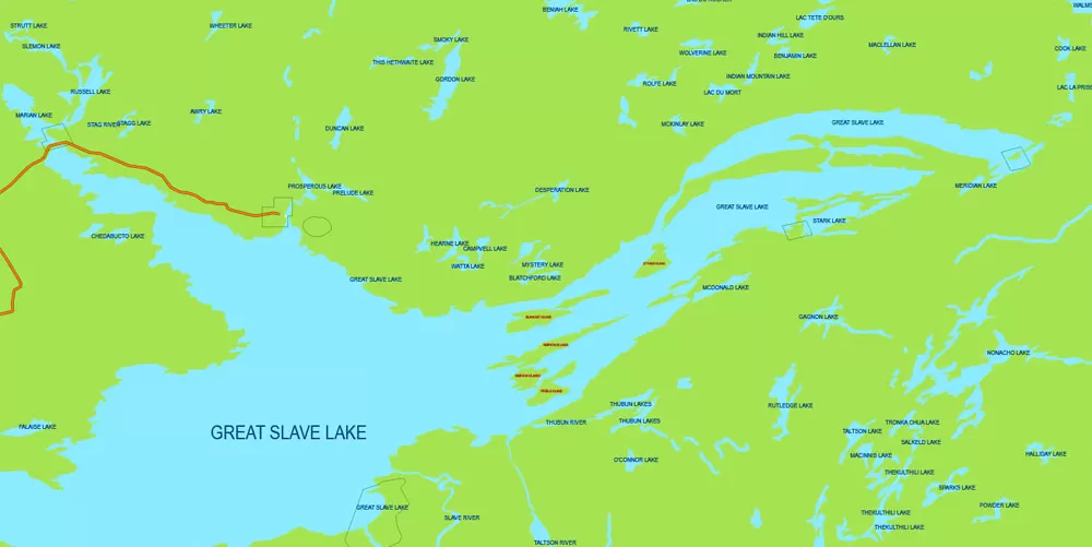 Printable Admin Road Map Canada Extra Detailed, Miller Projection, - Provinces, Counties, Admin Districts, Roads, Water, Cities, Airports full editable, Adobe Illustrator, scalable, editable text format names, 154 Mb ZIP