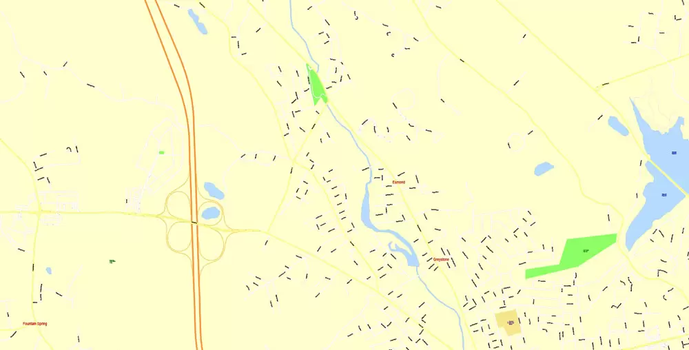 Printable Map Providence Metro Area, Rhode Island US, exact vector City Plan scale 1:5304, full editable, Adobe Illustrator, scalable, editable, text format street names, 24 mb ZIP