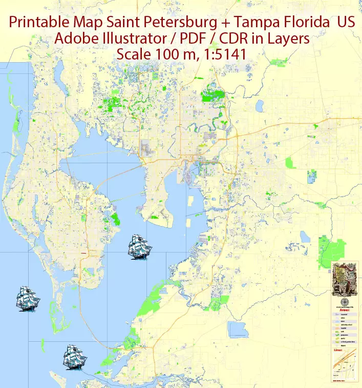 Urban plan St Petersburg Florida pdf, illustrator, AutoCAD: for business and city development