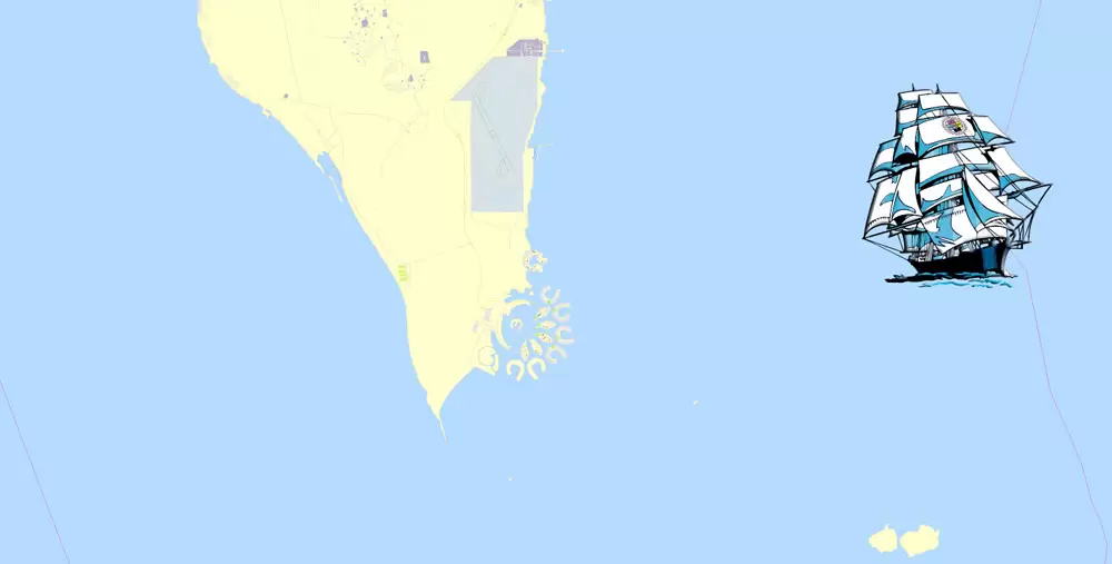 City Map Bahrain Vector Urban Plan Adobe Illustrator Editable Street Map