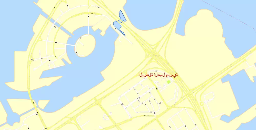 City Map Bahrain Vector Urban Plan Adobe Illustrator Editable Street Map