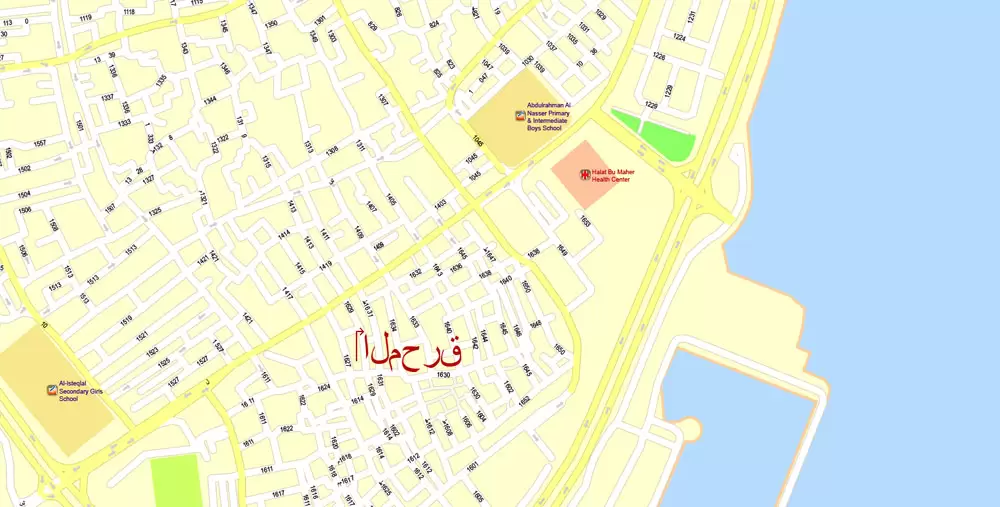 City Map Bahrain Vector Urban Plan Adobe Illustrator Editable Street Map