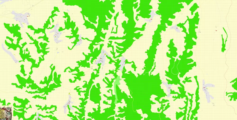 Printable Vector Map Biertan Romania, exact detailed City Plan, Scale 1:3256, editable Layered Adobe Illustrator Street Map, 6 Mb ZIP